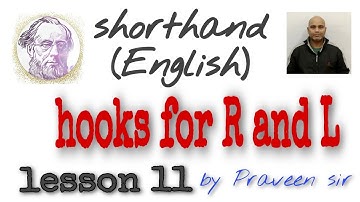 R And L hook in shorthand