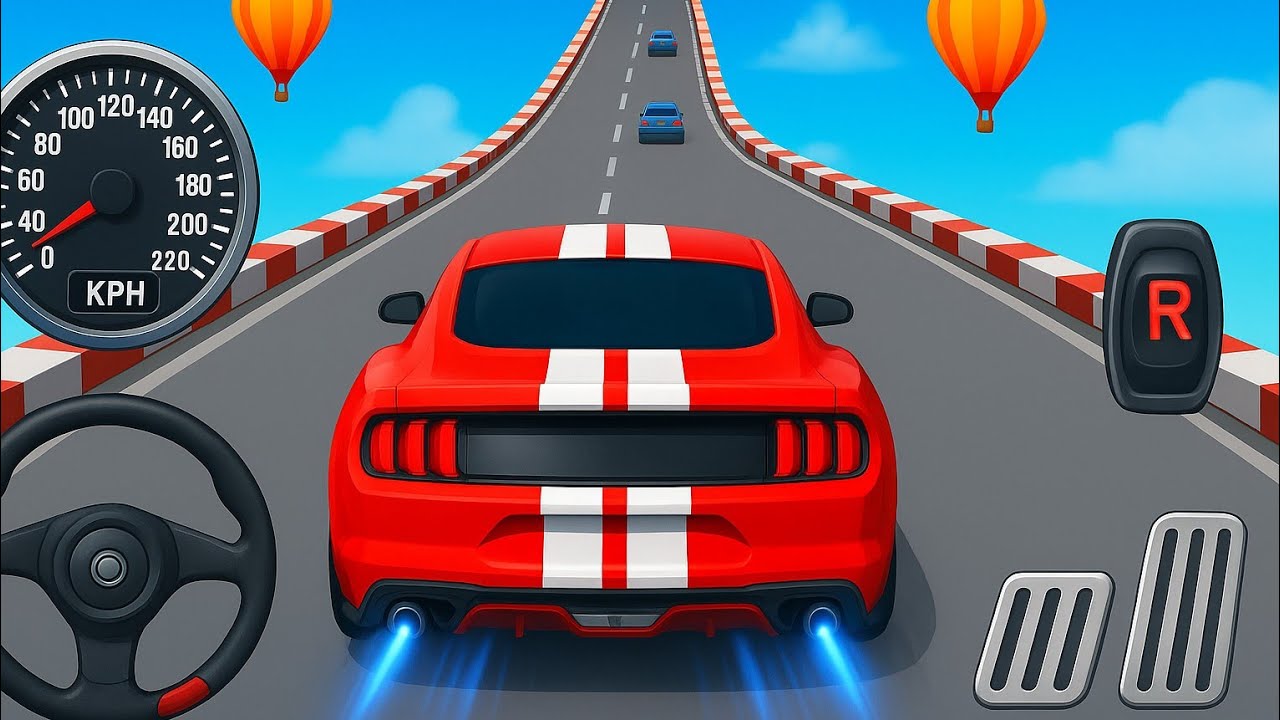 Mega Ramp Monster Car Racing 3D - Extreme Car Stunts - Android Gameplay