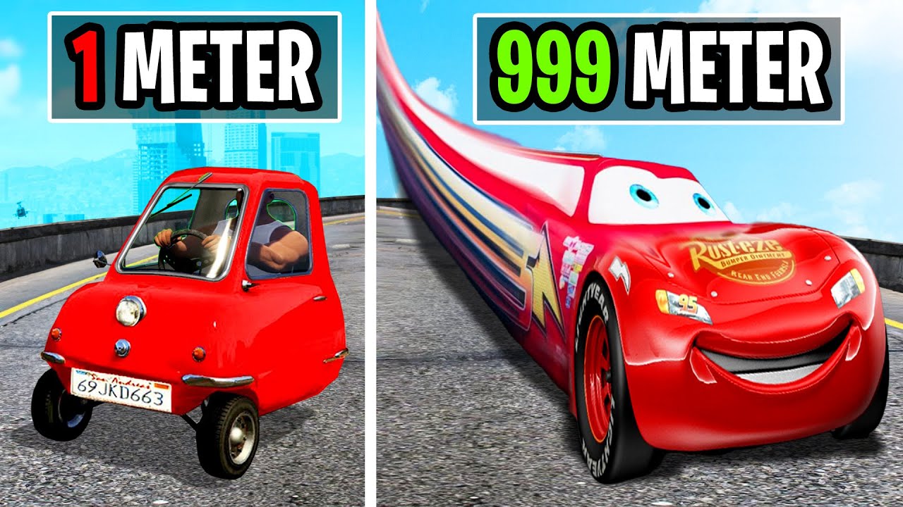 GTA 5 aber 1 CRASH = 1 METER LÄNGERES AUTO!🚗