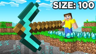 Playing MINECRAFT With GIANT TOOLS! (crazy)