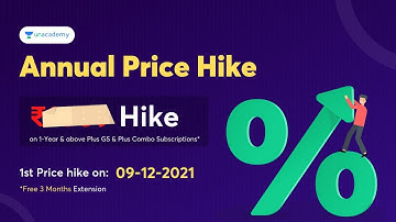 Annual Price Hike on Unacademy Plus GS & Plus Combo Subscription | Use Code "SIDLIVE"