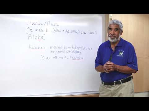 Nā Huaʻōlelo O Ka Malama ALOHA Haʻahaʻa 