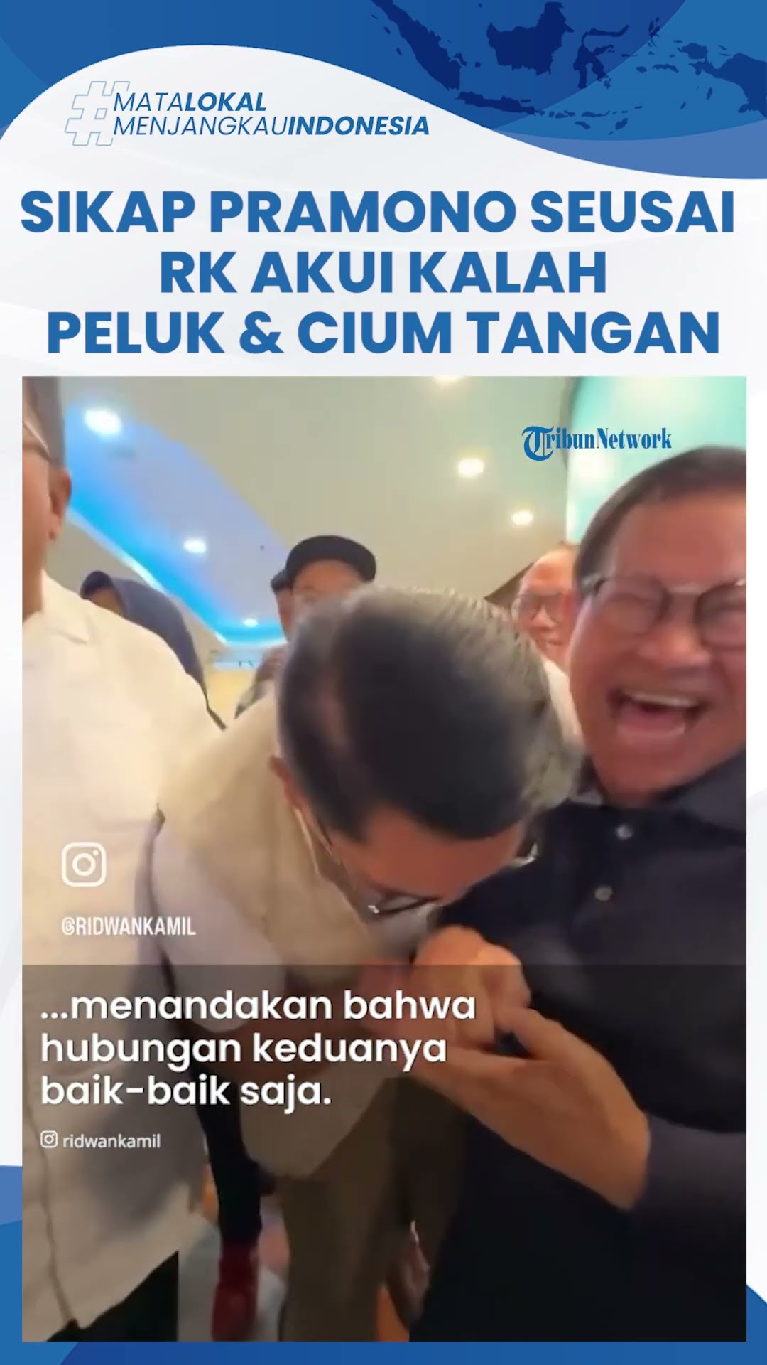 Sikap Pramono Anung seusai Ridwan Kamil Peluk hingga Cium Tangan saat Bertemu: Kami Baik-Baik Saja