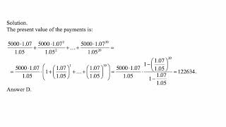 Exam FM exercise for May 6, 2018