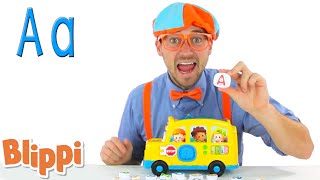 Learn Parts Of The Alphabet With BLIPPI! | Play With Toy School Bus | Funny Videos & Songs Resimi