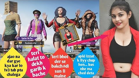 😭 Random TOXIC & HOT girl call me noob.. 1v3 tdm challenge bOOM BAAM (part28)