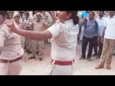 Singam dance by lady police officer and department