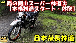 4K ③【本格林道スタート・休憩】貸切!? 雨の 剣山スーパー林道 ツーリング  【ツーリングトーク】日本最長林道 徳島県 インカム サインハウス B+COM SB6X ビーコム Gopro