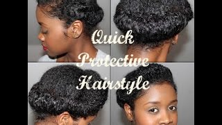 Quick protective natural hairstyle (Requested) | Valentines day hairstyle | Flawlesshairstyle