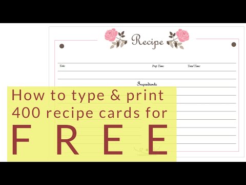 Type and print from any of our 400 free recipe cards hqdefault