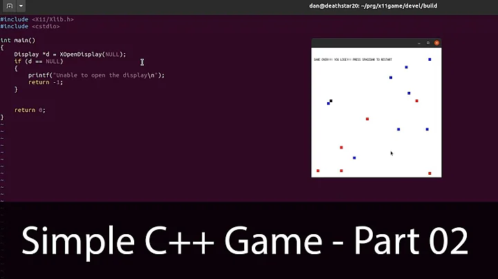 Simple C++ Game -- Part 02 -- Display X11 Window and Get Keyboard Input