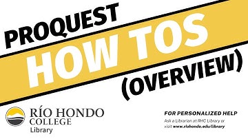 RHCL: ProQuest 1 (F25)