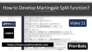 How to Split Martingale in Binary Bot? Pro+Bots Tutorials Video 11