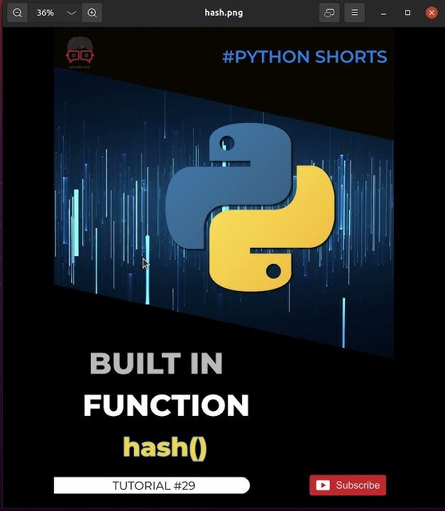 Python inbuilt(predefined) functions #29 - hash() - YouTube