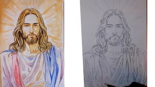 How to draw Jesus Christ | Merry Christmas | Jesus Painting | Jesus drawing || Easy drawings
