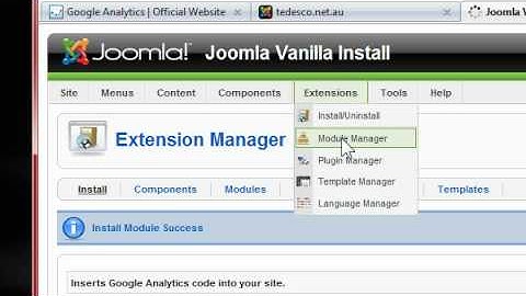 J!Analytics Installation for Joomla! 1.5