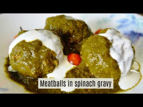 Meatballs in Spinach Sauce | Saagwali Kofta Curry | Keto Recipes | Low Carb