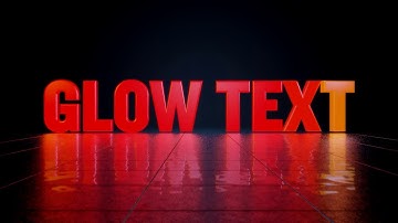 Cinema 4D - Animated Glow Text