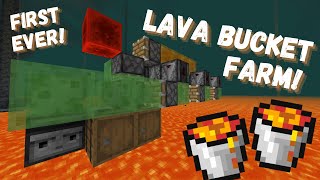 Simi-Auto Lava Bucket Farm?! | NO HACKS | Minecraft Bedrock 1.16+