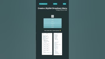 Create a Stylish Dropdown Menu Using HTML & CSS! 🚀✨ #shorts #webdevelopment #css