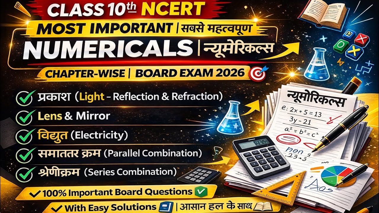 Class 10 Physics Most Important Numericals 🔥 | 100% Board Exam 2026