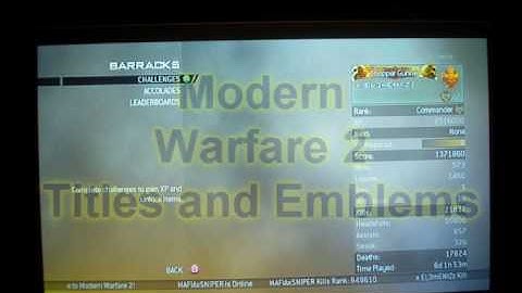 Modern Warfare 2 all titles and emblems(Reuploaded)
