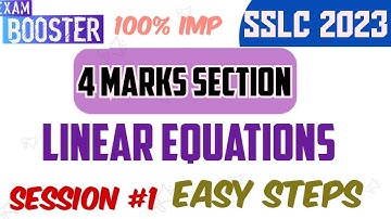 SSLC2023 MATHEMATICS PASSING/SCORING PACKAGE #sslc2023 #sslcpassingpackage EXAM BOOSTER SESSION 1