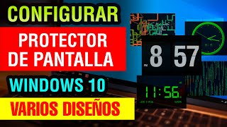 Como poner Protector de Pantalla en pc Windows 10 2024 | activar y configurar protector de pantalla