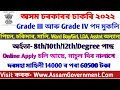 Assam Govt Grade 3 & 4 Jobs 2022, Apply Online (Peon/Chowkidar/LDA/Com Asstnt/Mali Ayush Assam 56 Po
