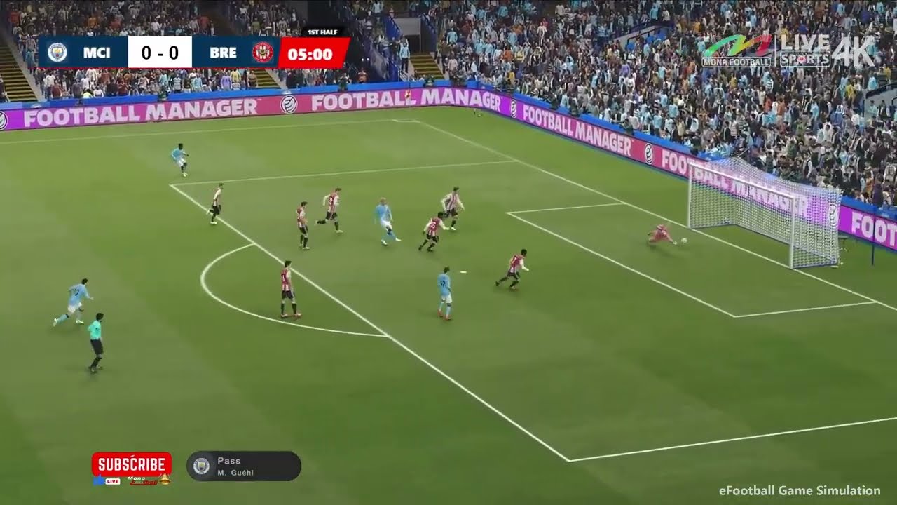 🔴Manchester City vs Brentford | English Premier League 25/26 | eFootball PES21 Simulation