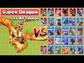 SUPER DRAGON VS ALL TROOPS | CLASH OF CLANS WINTER UPDATE | New Troop Update