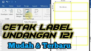 CARA CETAK LABEL UNDANGAN 121 TERBARU DAN TERMUDAH