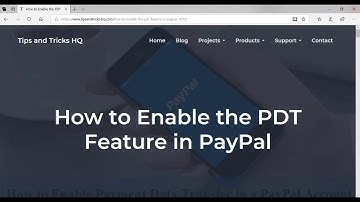 How to Enable PayPal Payment Data Transfer (PDT)