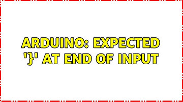 Arduino: expected 