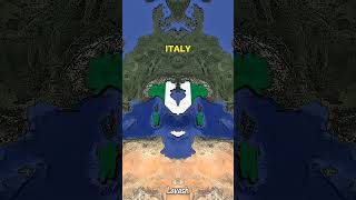 Countries  and their mirrored maps