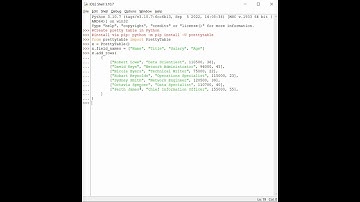 Create pretty table in Python.
