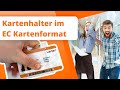 Der Kartenhalter mit offener Präsentationsfläche im EC-Kartenformat - Produktvorstellung - Karteo.de