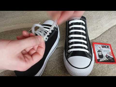 How To Bar Lace Converse - YouTube