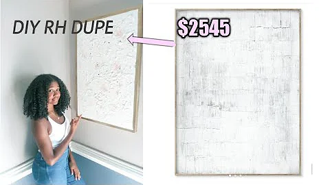 DIY RH dupe + mini Dining Room tour |Abstract Art