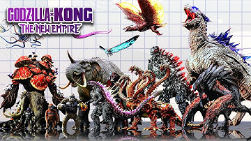 All 30+ Monsterverse Titans (3D, Size & Roar Comparison) - Who is the BIGGEST in Godzilla x Kong?