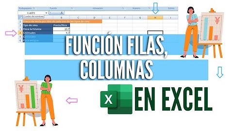 FUNCIÒN FILAS, COLUMNAS EN EXCEL.