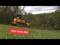 Clearing land with a 50 year old John Deere 450 dozer!