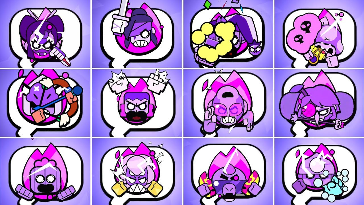 Blawl stars 2019 ワッペンバッジ All 75 Brawlers Animated Hypercharge Pins - YouTube