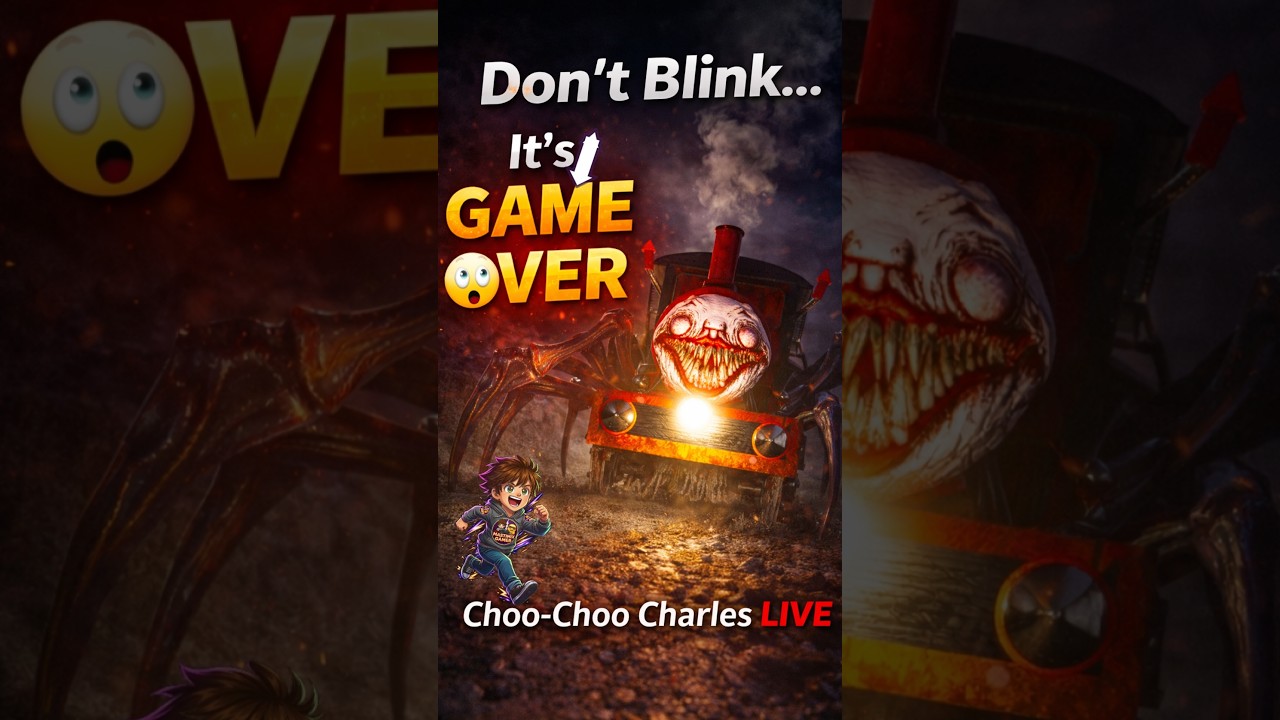 Don’t Blink… It’s Game Over 😳 | Choo-Choo Charles LIVE 2K60 Ep17#gaming #shortslive