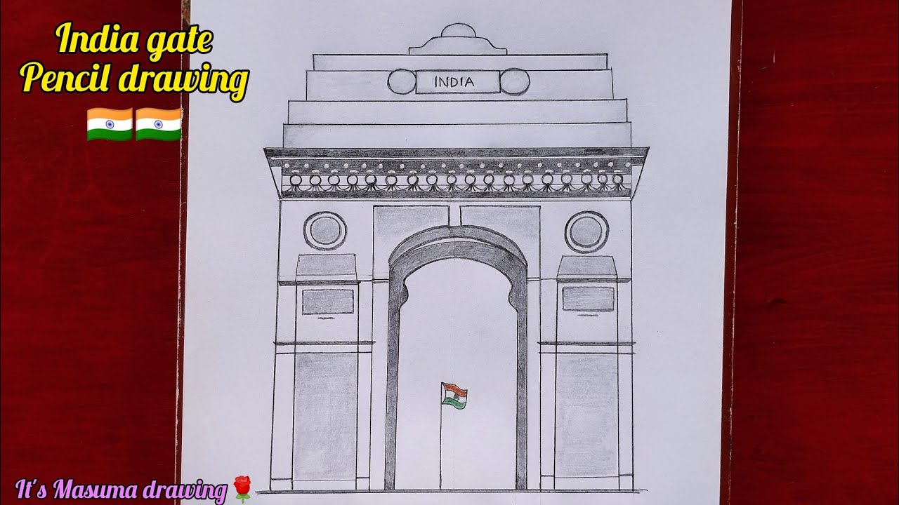 Qutb Minar India Gate Coloring book Drawing Line art, angle, furniture png  | PNGEgg