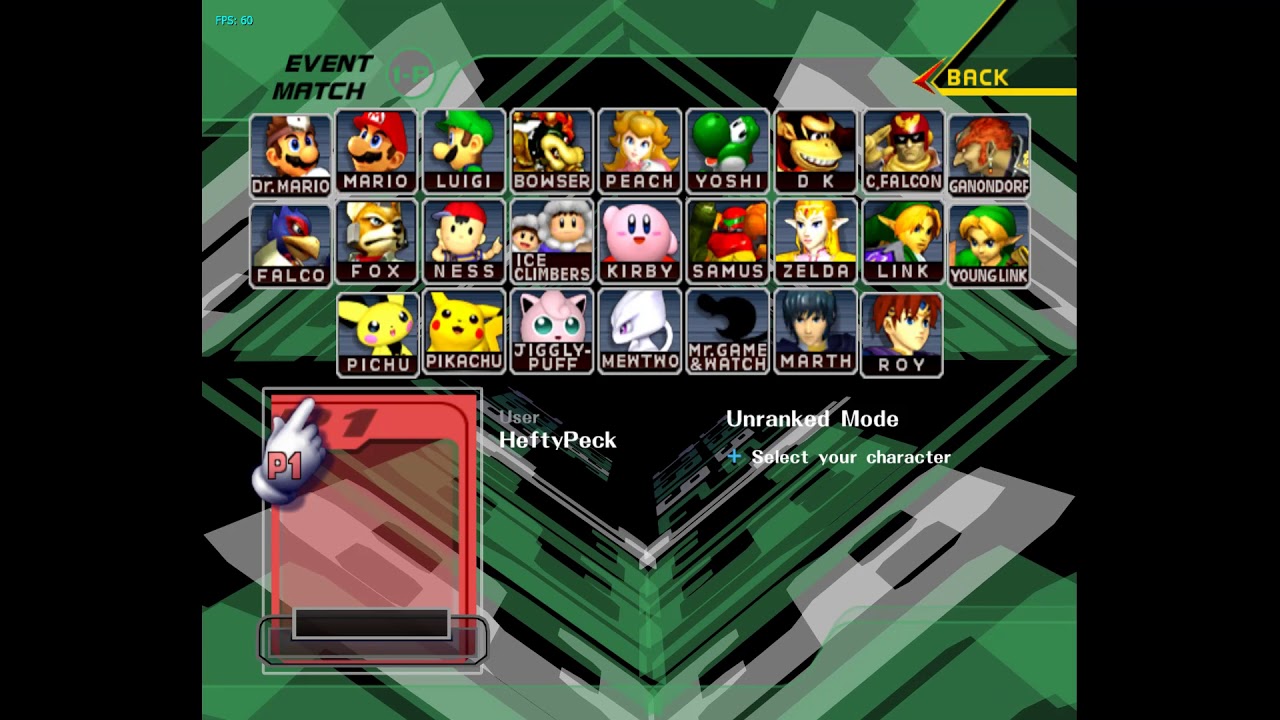 Character Select Screen Mod for Slippi 2.0