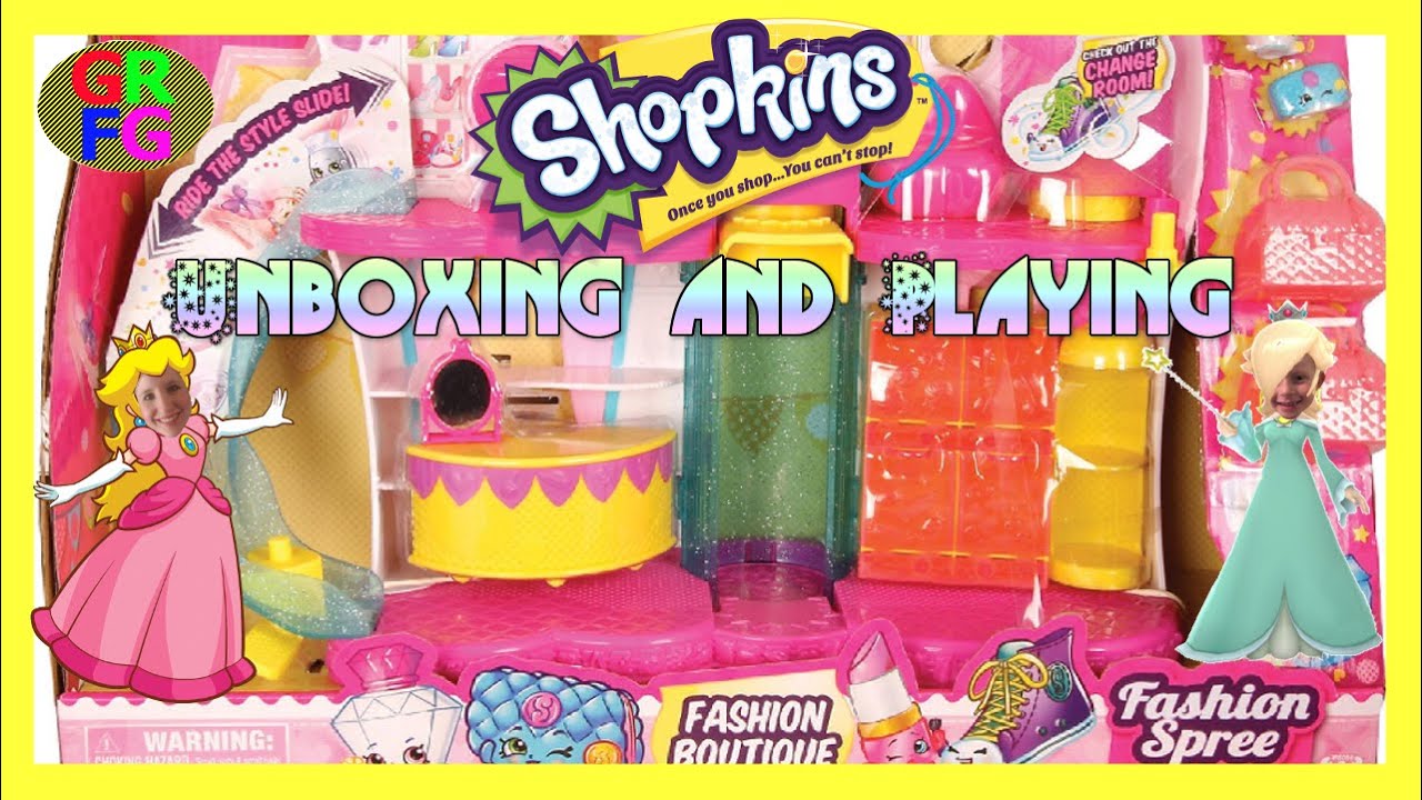 Shopkins Fashion Boutique Play Set Unbox and Play
