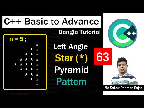 C ++ Basic to Advance Bangla Lecture 63 | Left Angle Pyramid Pattern