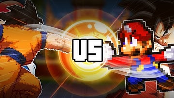 Goku vs Mario Round 1 - Sprite Animation (Animated by CM64)
