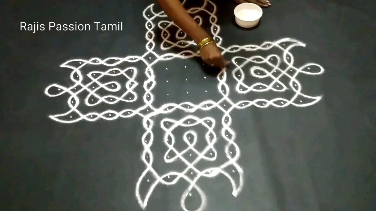 Maargazhi maadha sikkukolam||15-1 dot kolam|| Maargazhi special kambi kolam